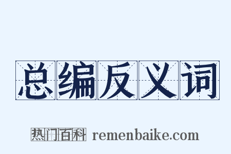 总编反义词是什么意思的图片